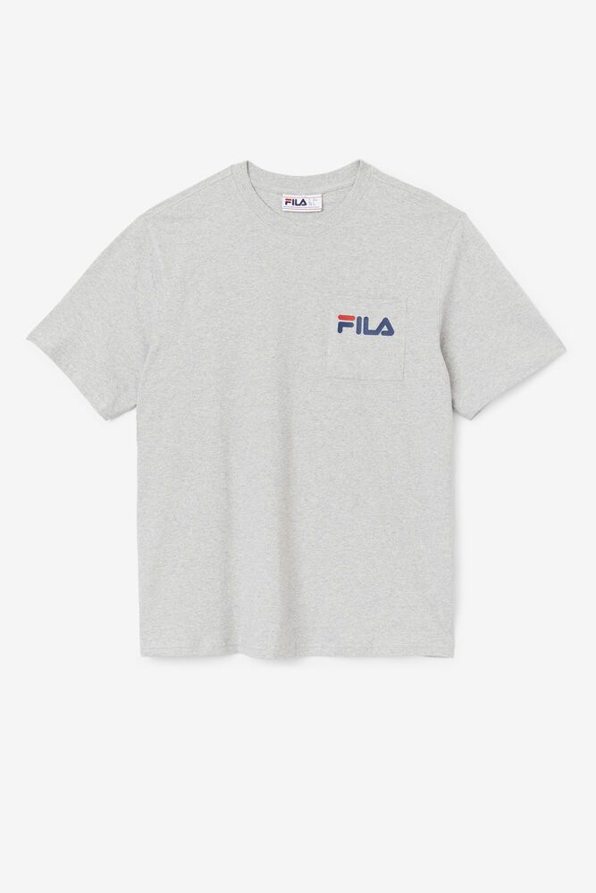 Fila T-Shirt Mens Grey - Curtis Pocket - Philippines 9753041-PH